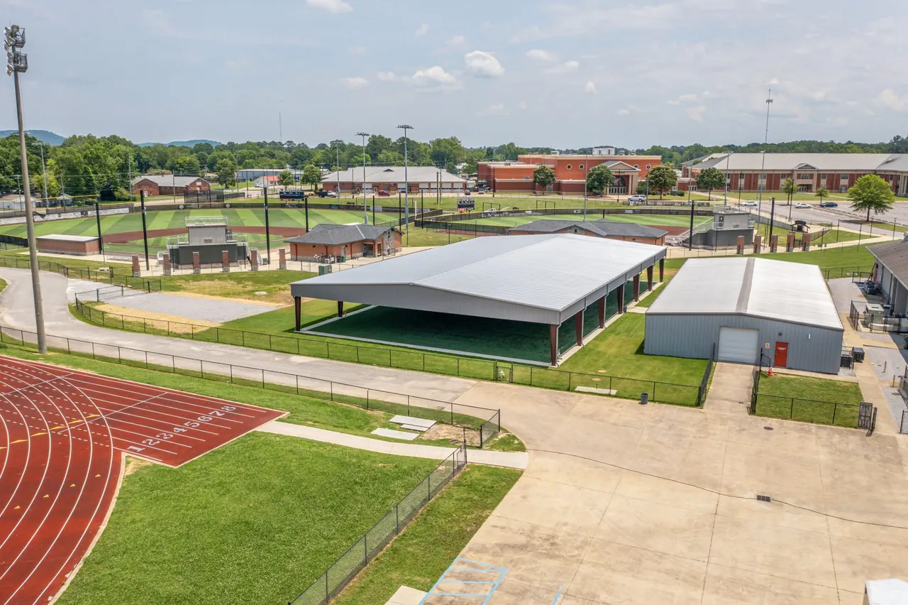 Training facility next to the track at Gadsden City High School