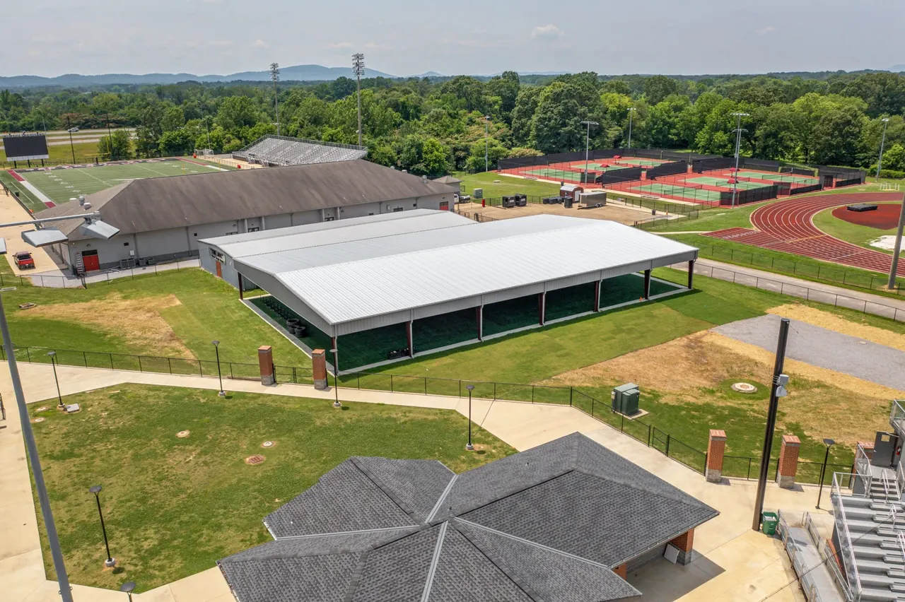 Gadsden City High School training facility from the air